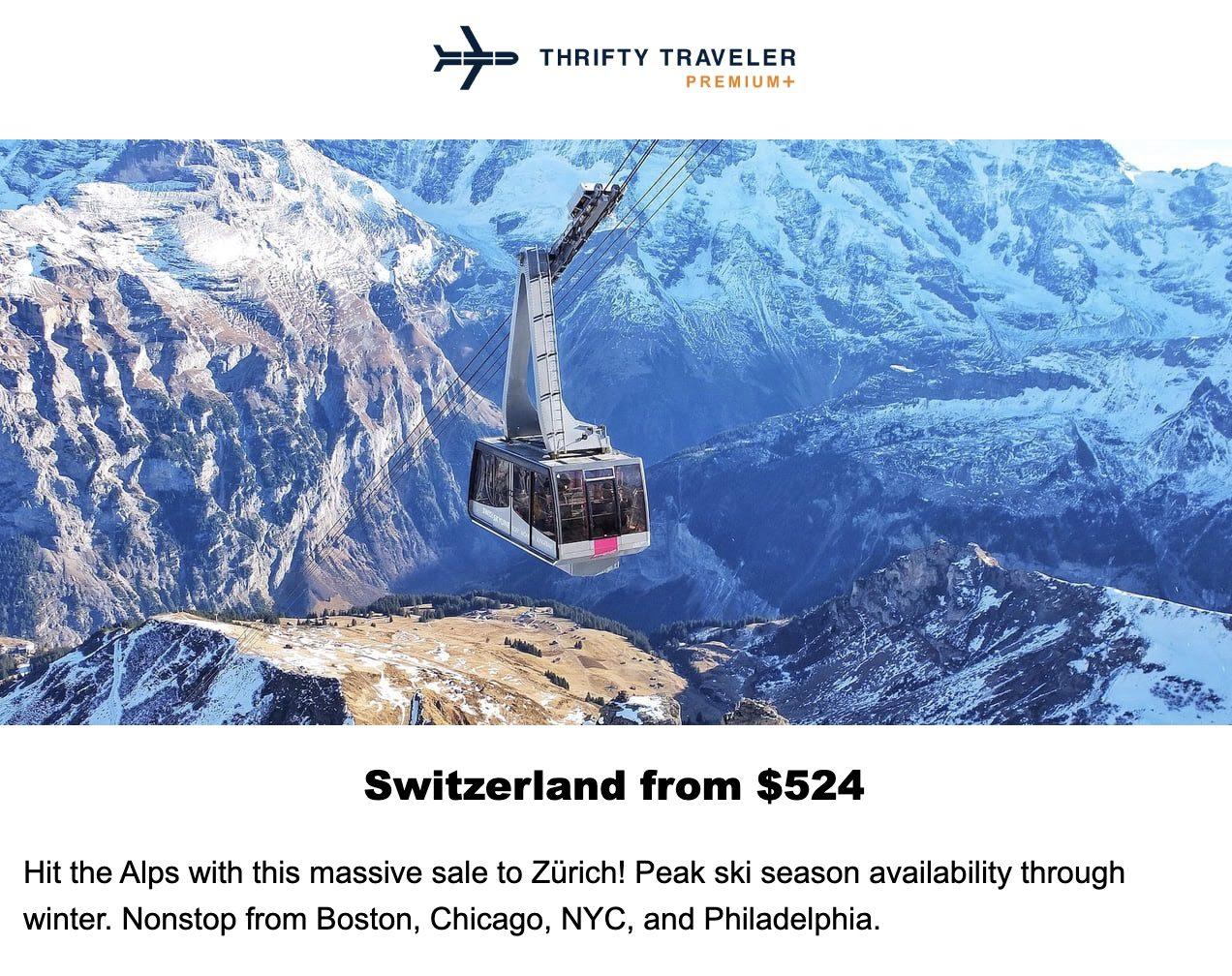 Cheap flights to Zurich