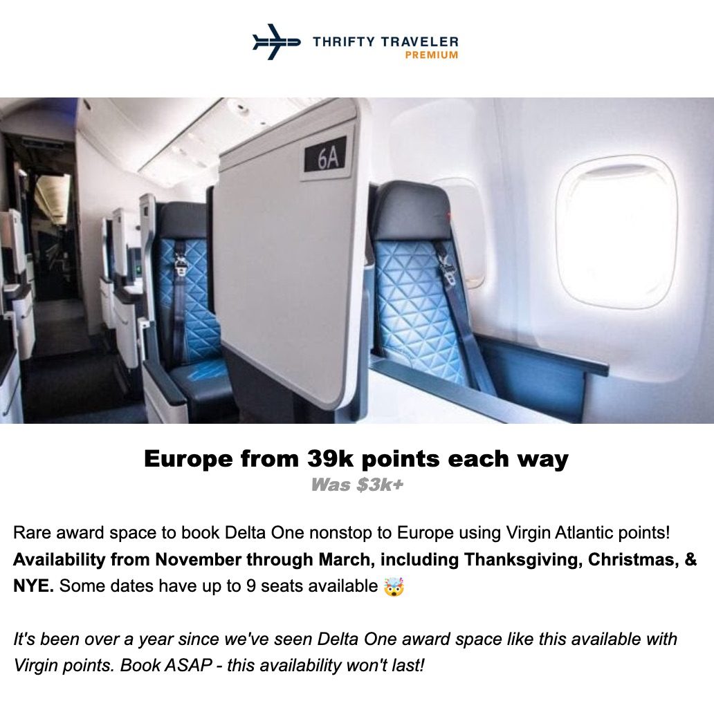 delta one alert thrifty traveler premium
