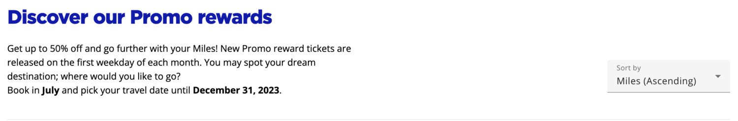 Flying Blue promo rewards