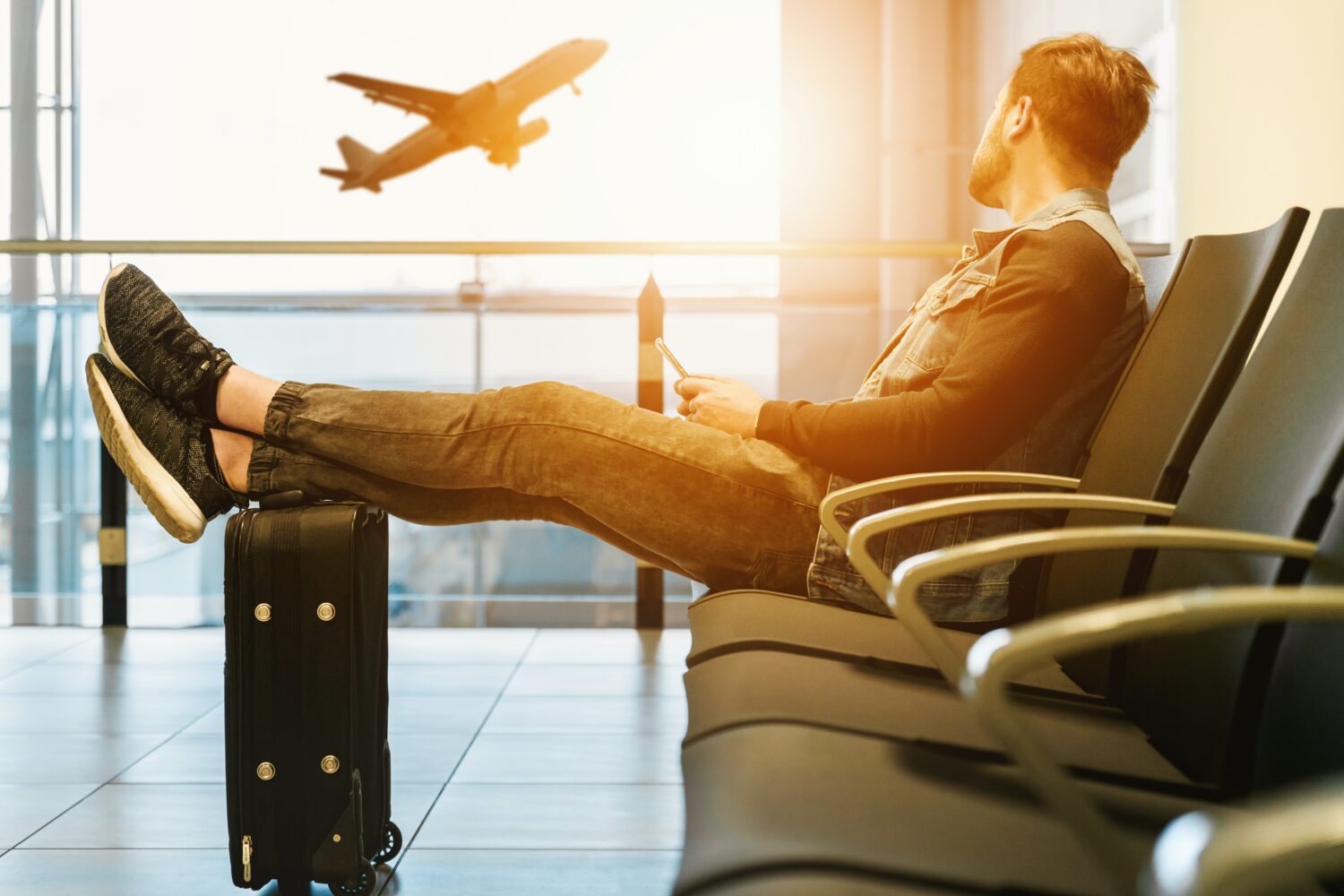 passenger waiting for a flight