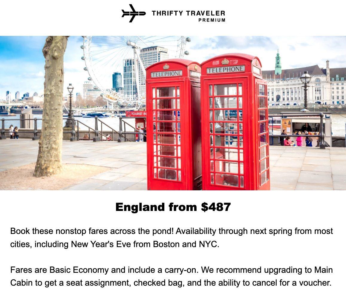 london flight deal