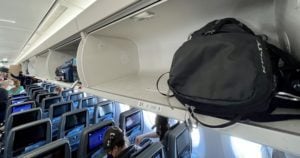 SAS economy overhead bins on the A350