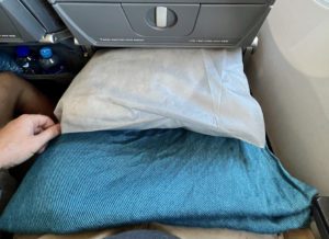 sas economy pillow and blanket  Flight Review: SAS Economy on the Airbus A350 &#8211; Thrifty Traveler sas economy pillow blanket 300x218