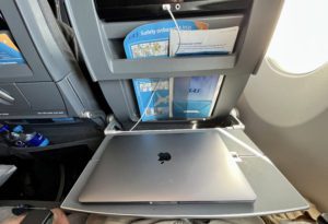 SAS economy seat tray table  Flight Review: SAS Economy on the Airbus A350 &#8211; Thrifty Traveler sas economy seat tray table 300x205
