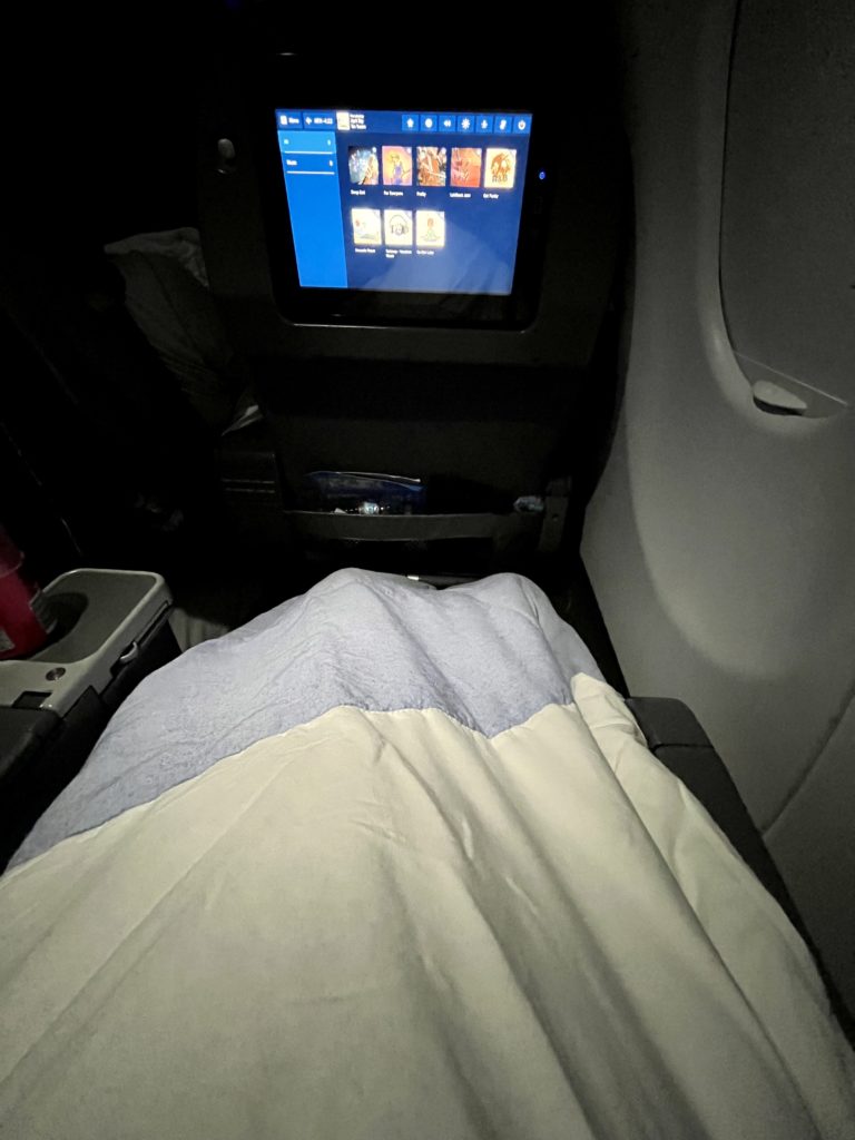 SAS premium economy sleeping