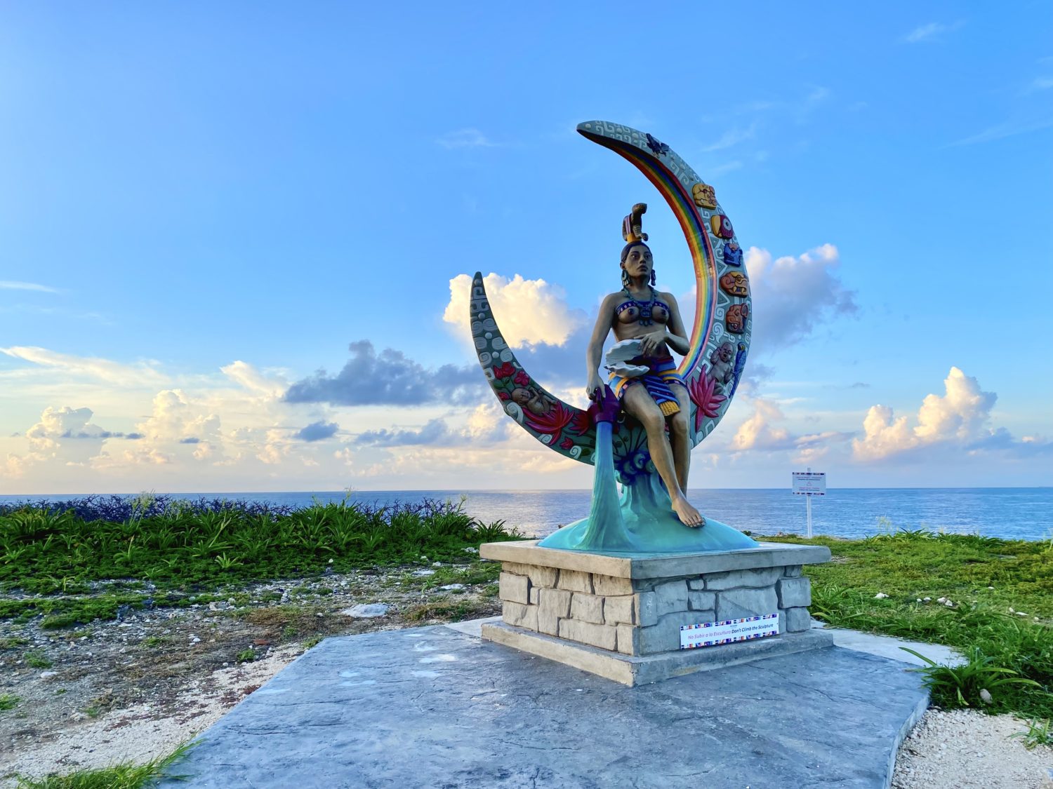 Isla Mujeres Punta Sur statue of Goddess Ixchel