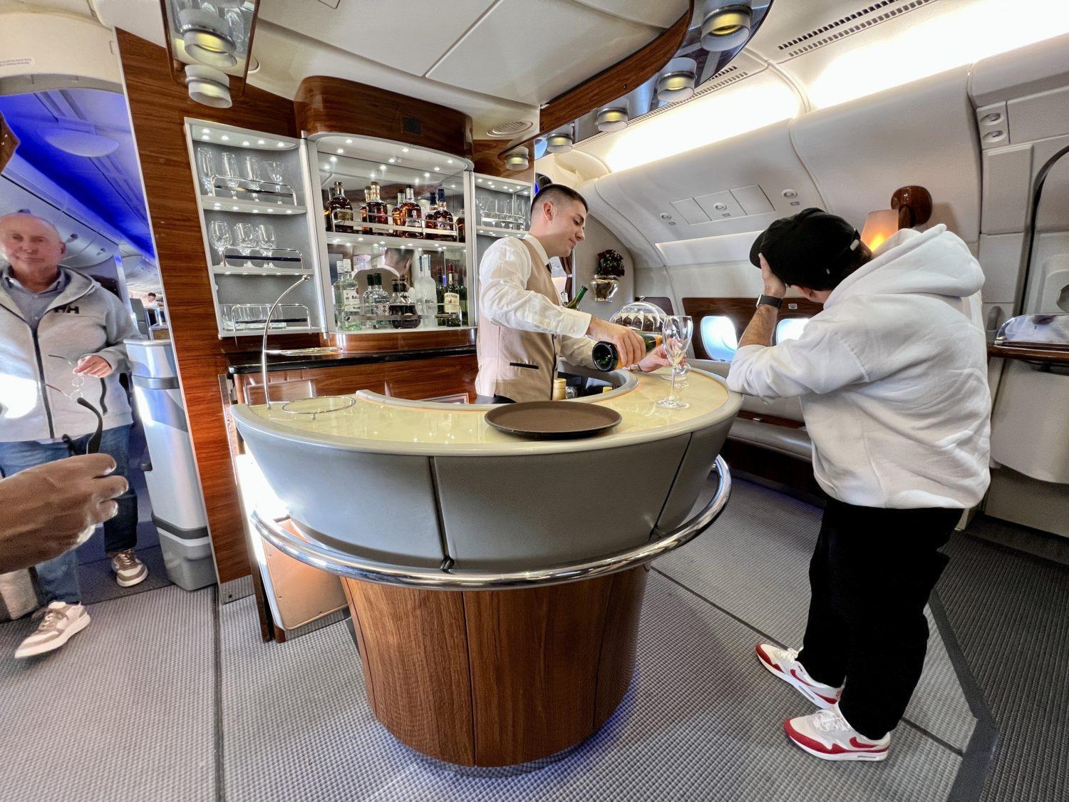 emirates first class bar