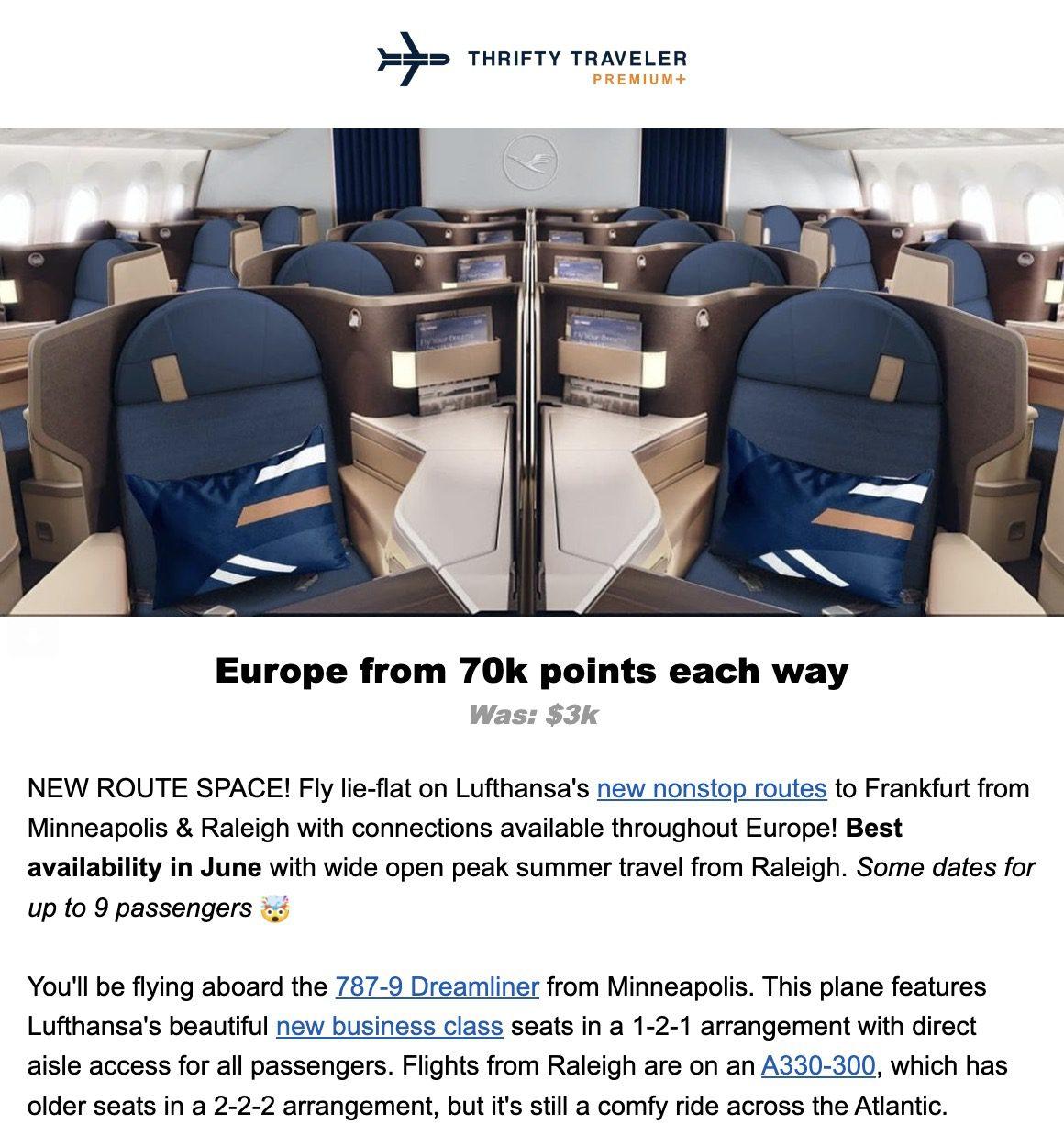 Lufthansa business class