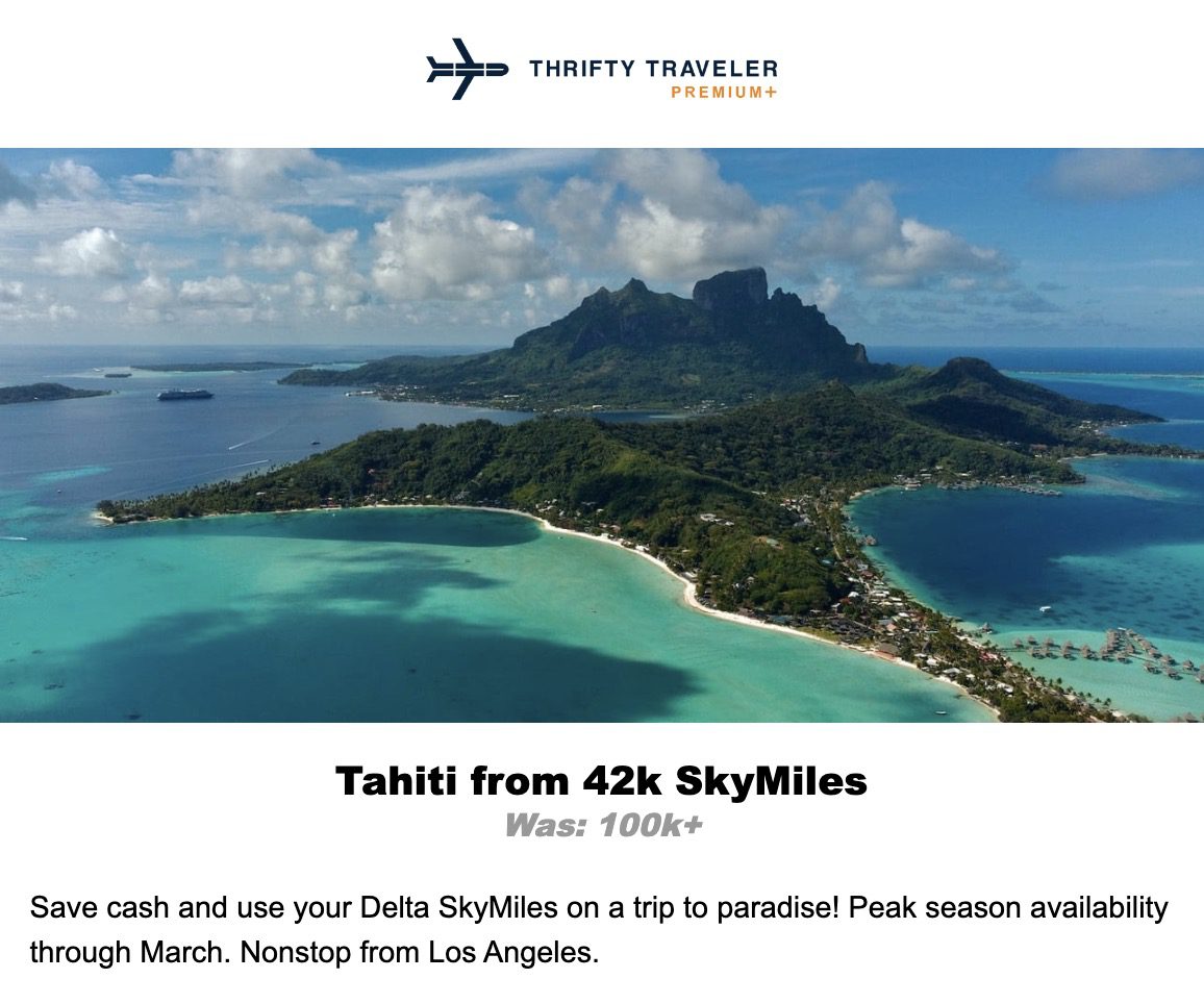 Tahiti skymiles deal