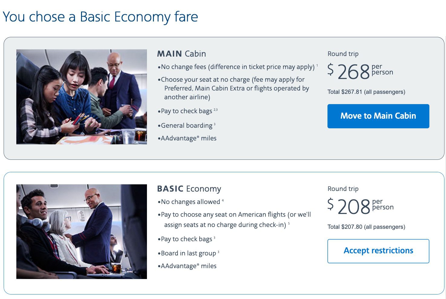 aa basic economy