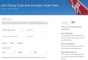 join Virgin Atlantic Flying club and Virgin Red