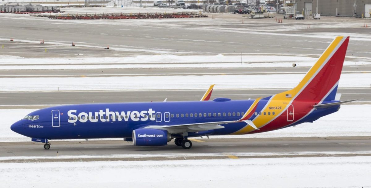 southwest plane snow