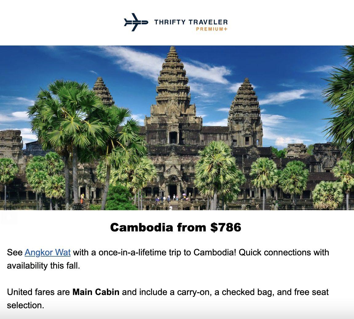 Cambodia flight deal