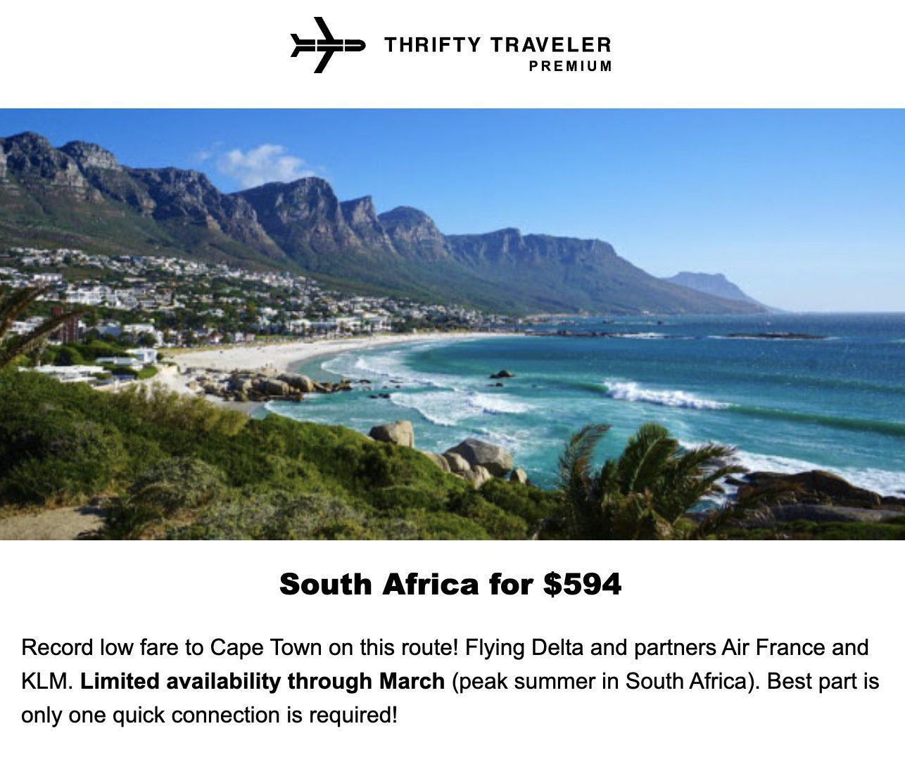 Cheap flights to South Africa