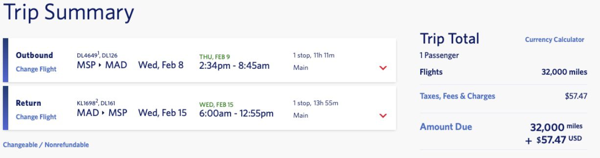 SkyMiles to Europe