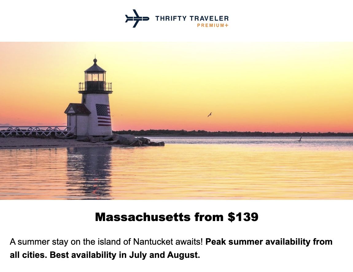 Nantucket flight deal