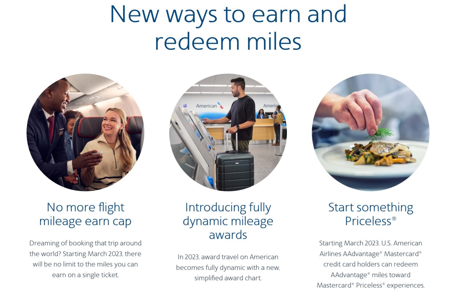 Earn miles − AAdvantage program − American Airlines