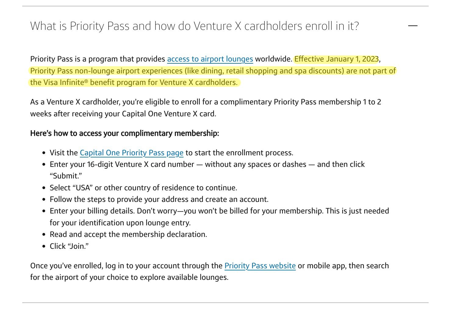 capital one venture x priority pass restaurants