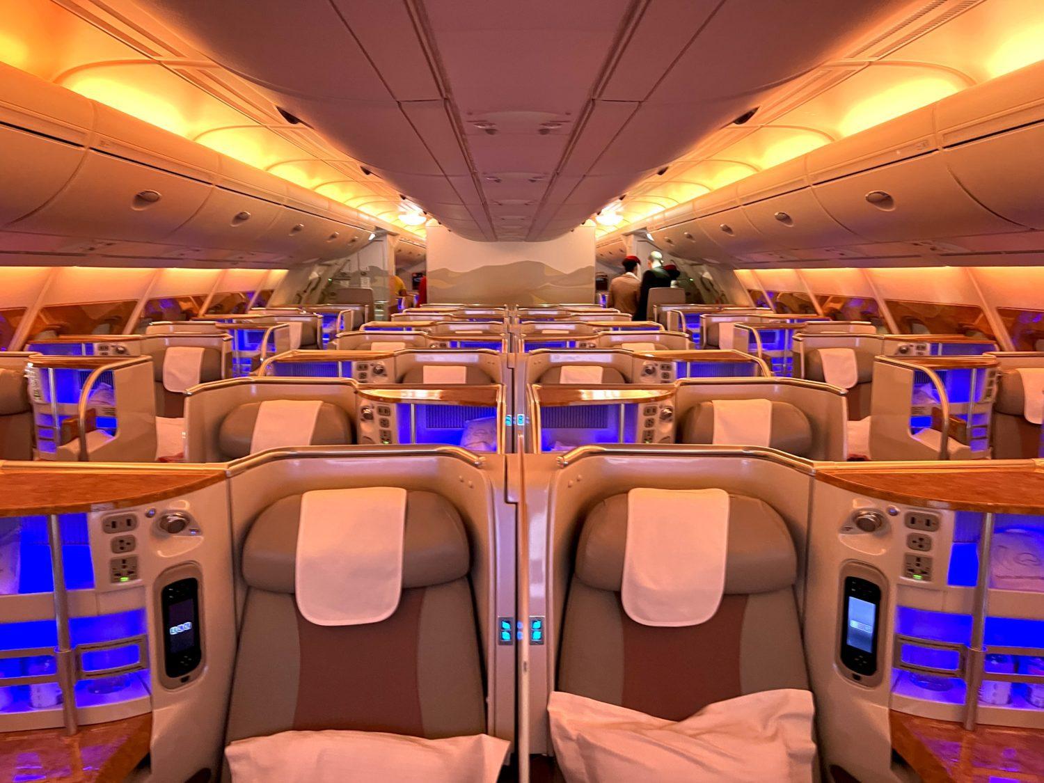 Emirates Business Class A380 Review, New York to Milan