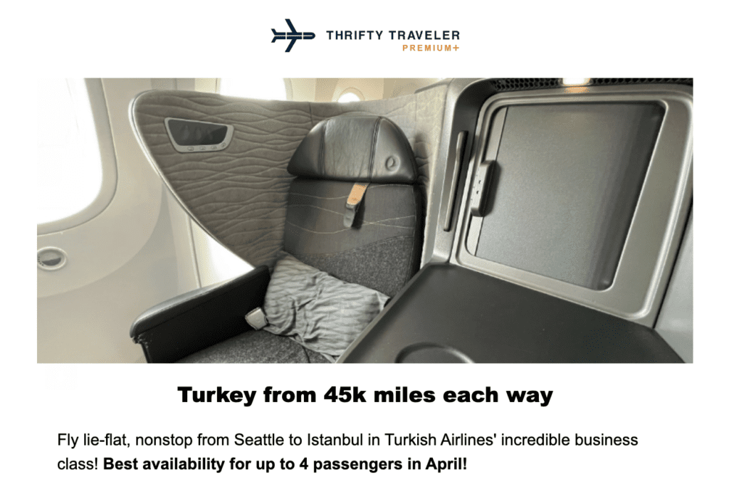 turkish airlines business class alert