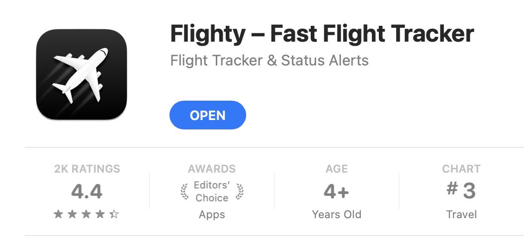 Flighty app store