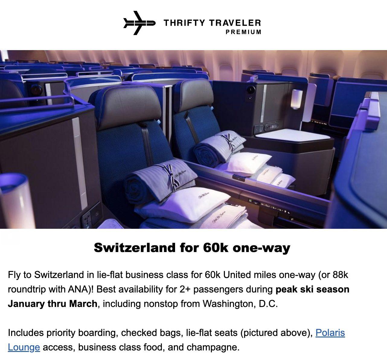 Geneva business class deal