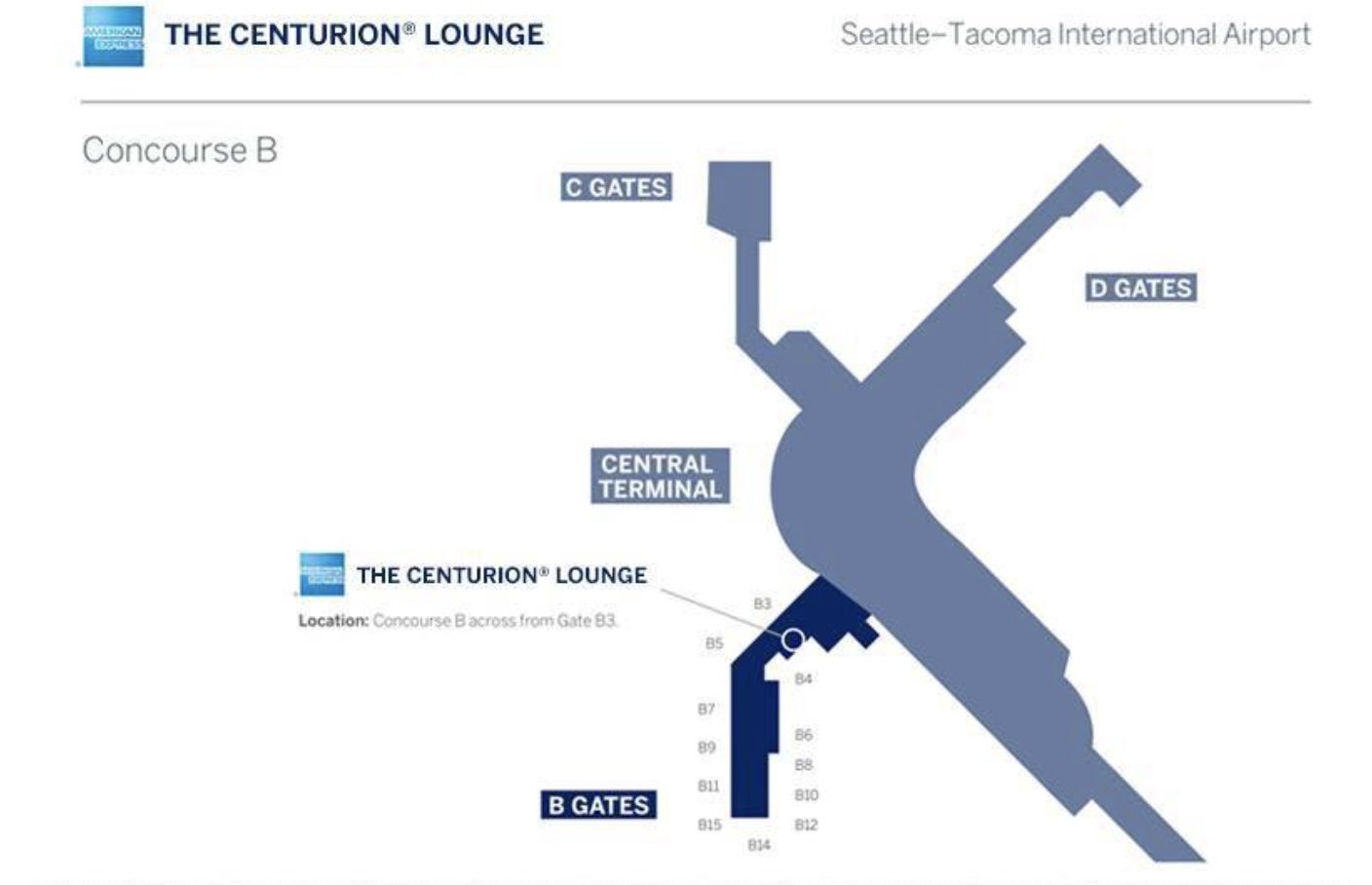 Centurion Lounge SEA map