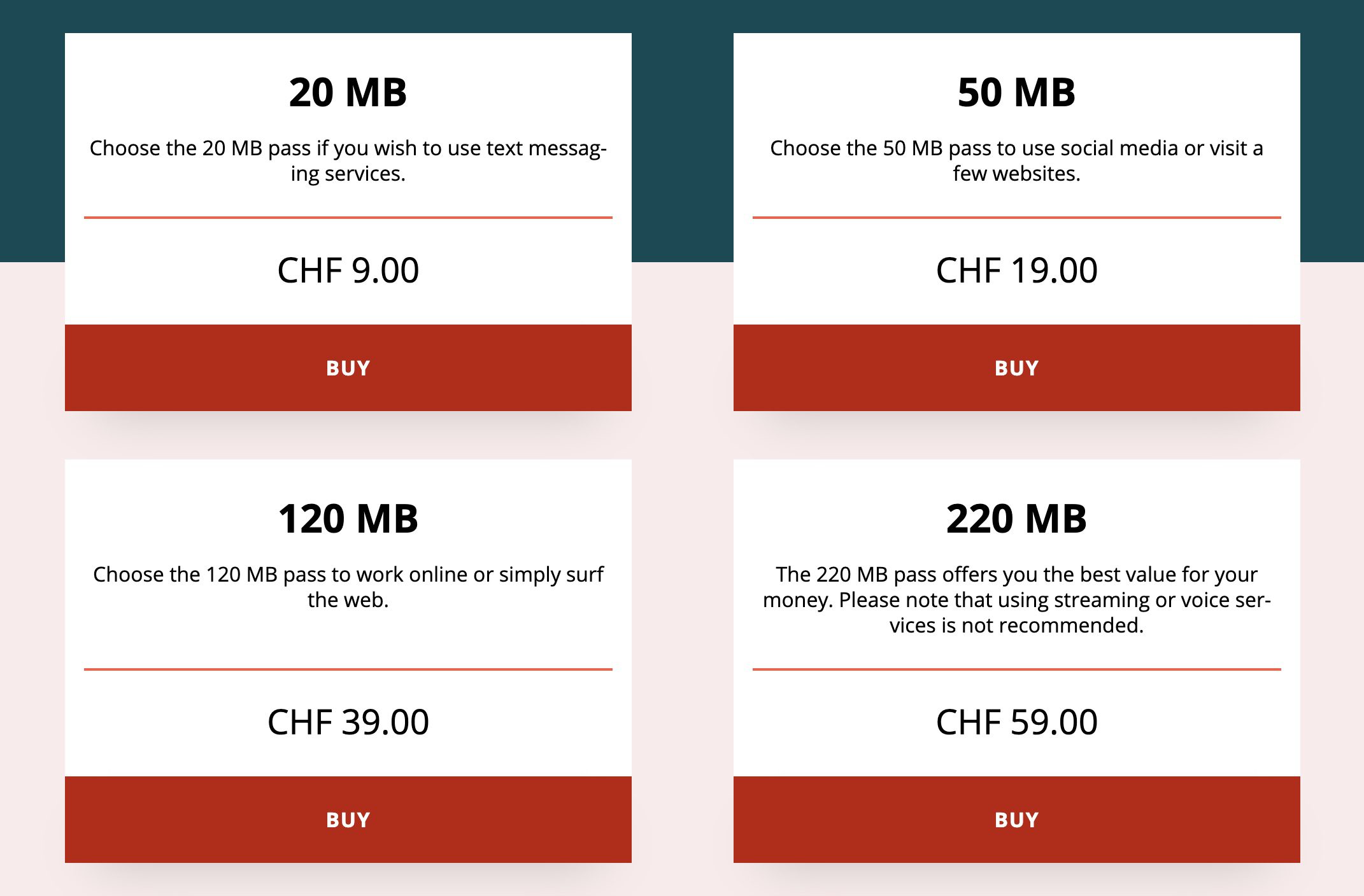 swiss economy wifi pricing