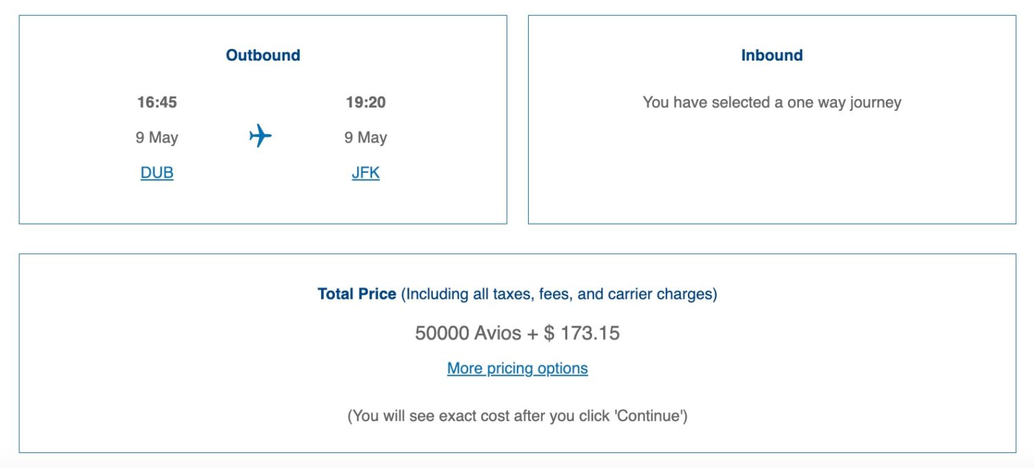 british airways aer lingus biz class