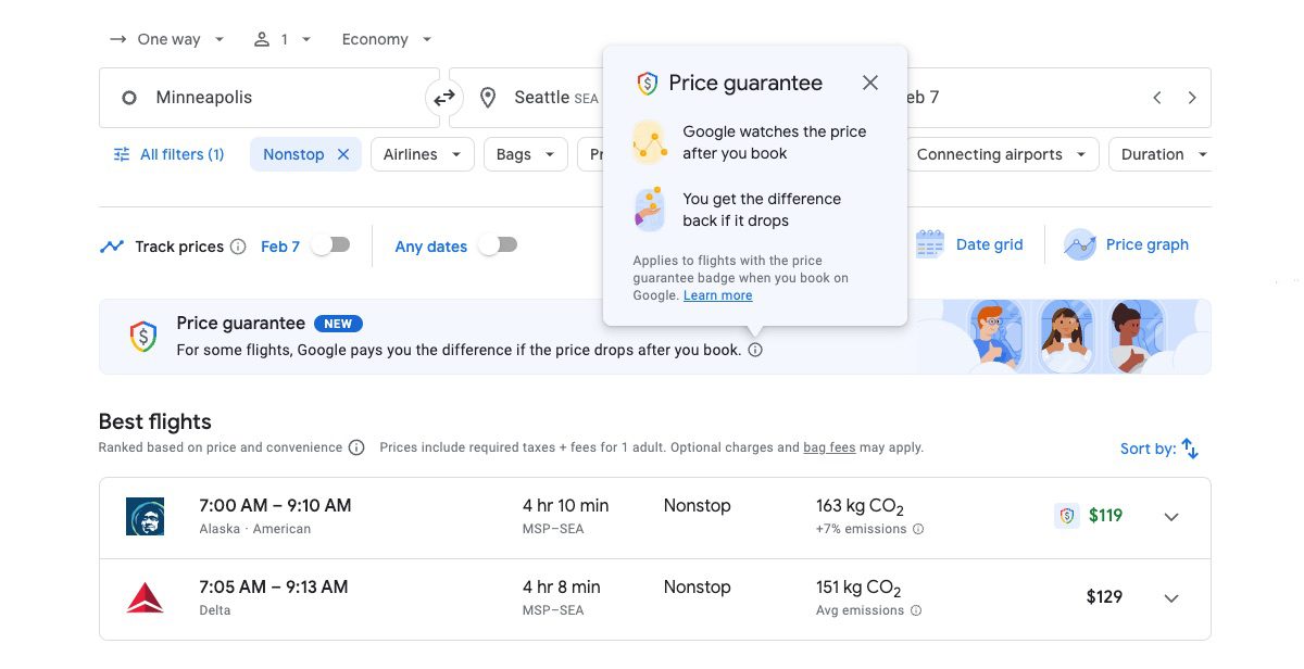 Google Flights Price Guarantee: Get A Refund If Prices Drop After You Book!