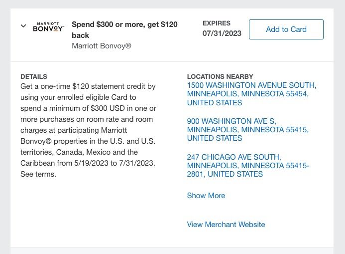 marriott amex offer