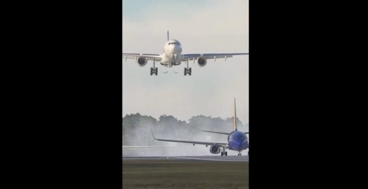 FedEx Southwest near crash simulation video