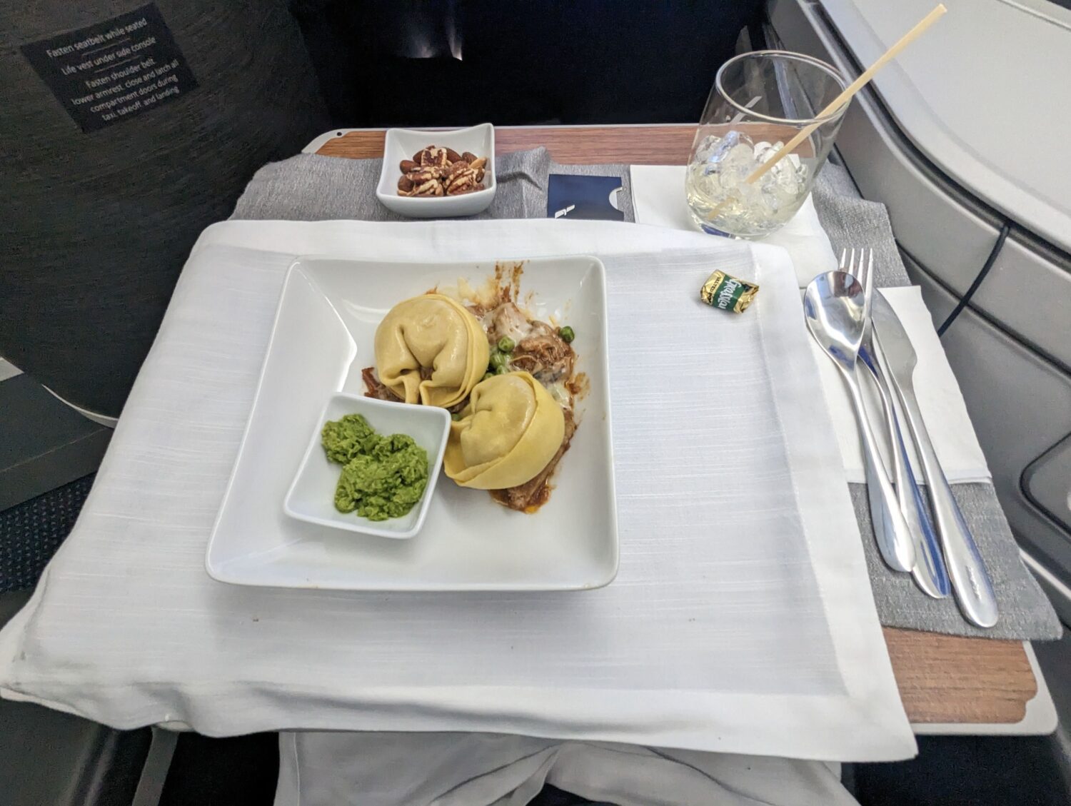 american airlines business class meal