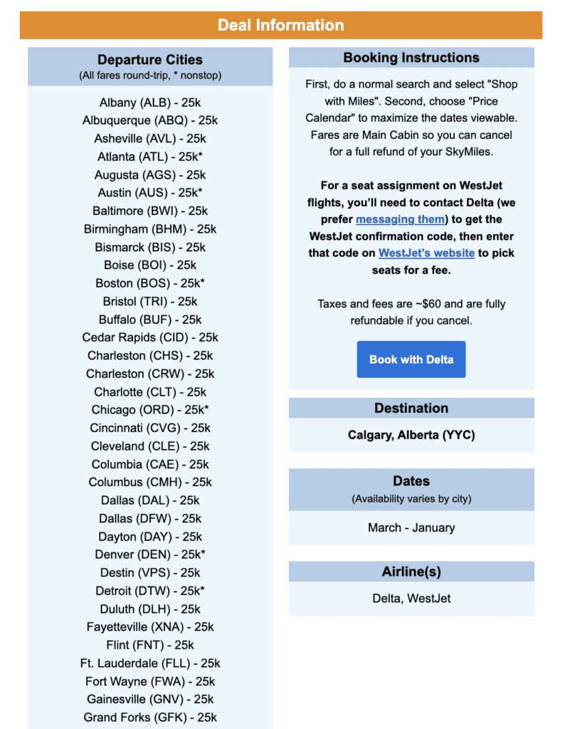 banff skymiles premium deal