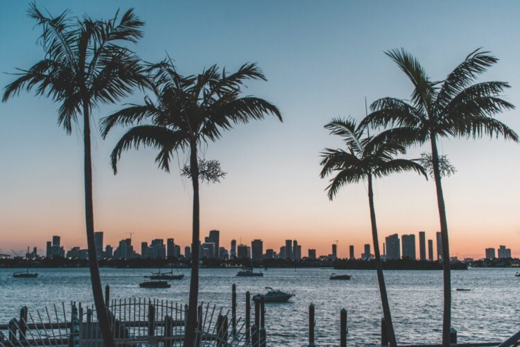 Miami Beach Florida at sunrise