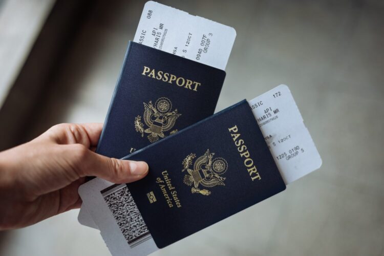 U.S. passport and boarding pass