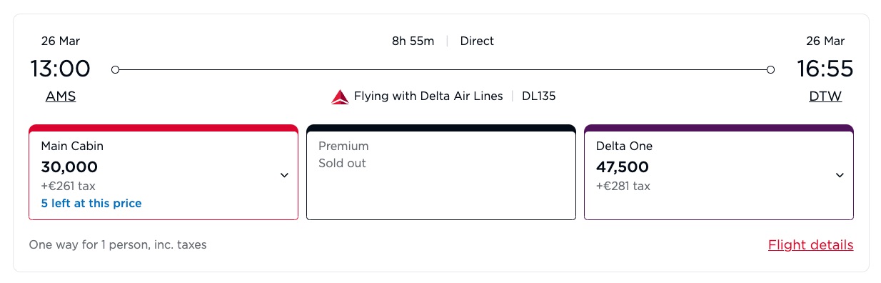 virgin delta one redemption