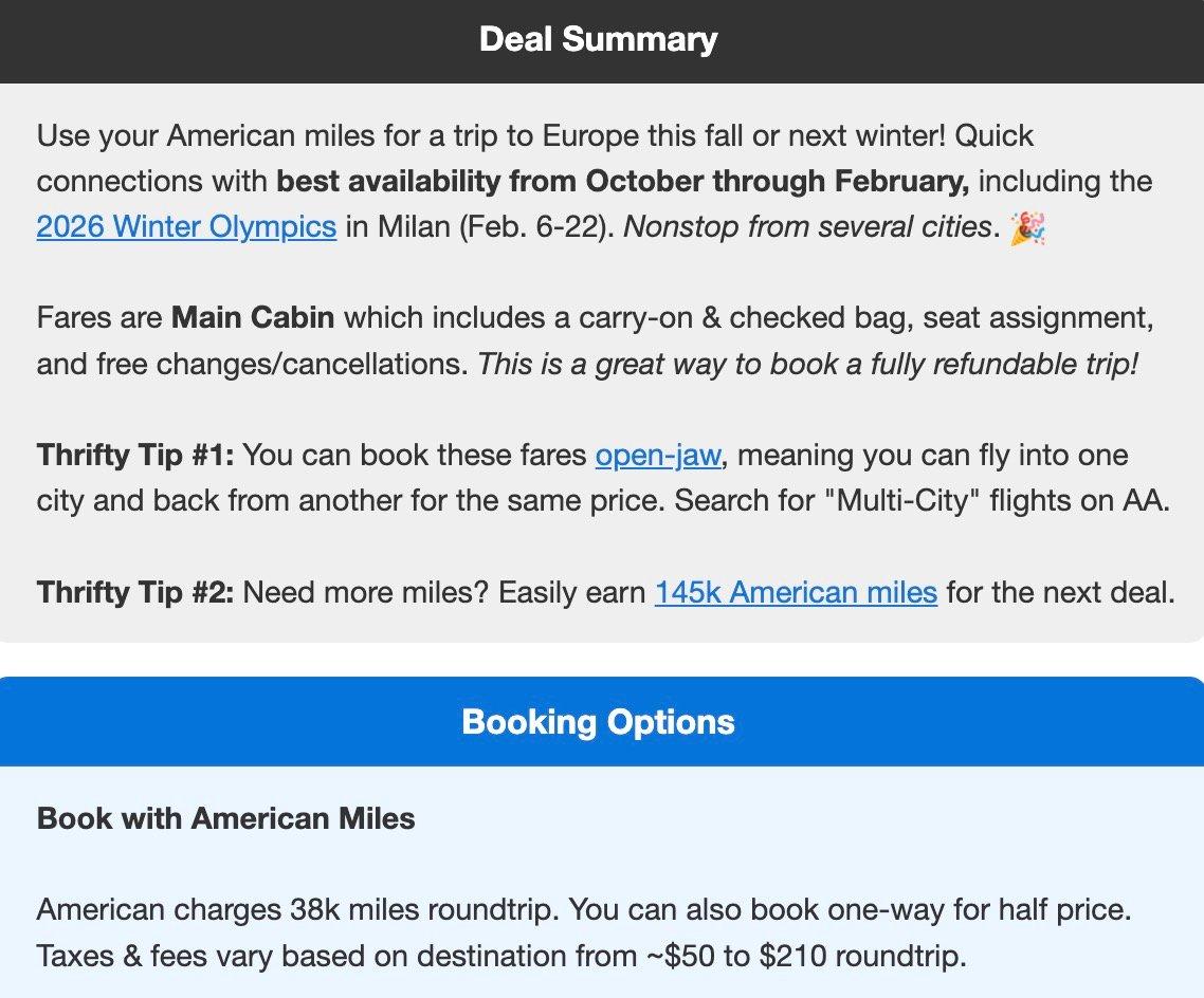 american airlines miles to europe from 38,000 roundtrip. 