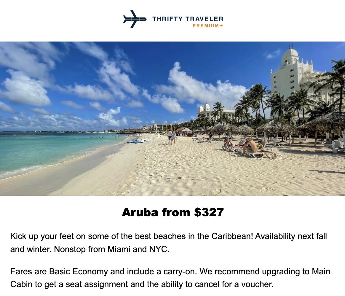 Aruba flight deal