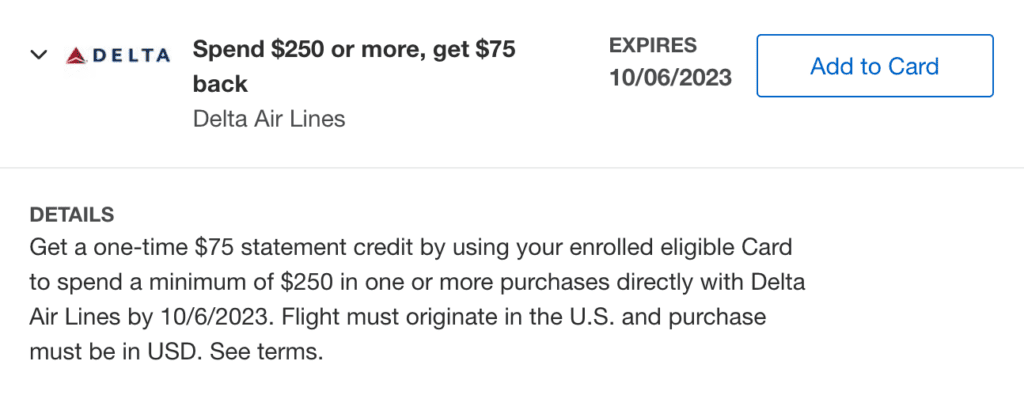 Delta Amex Offer