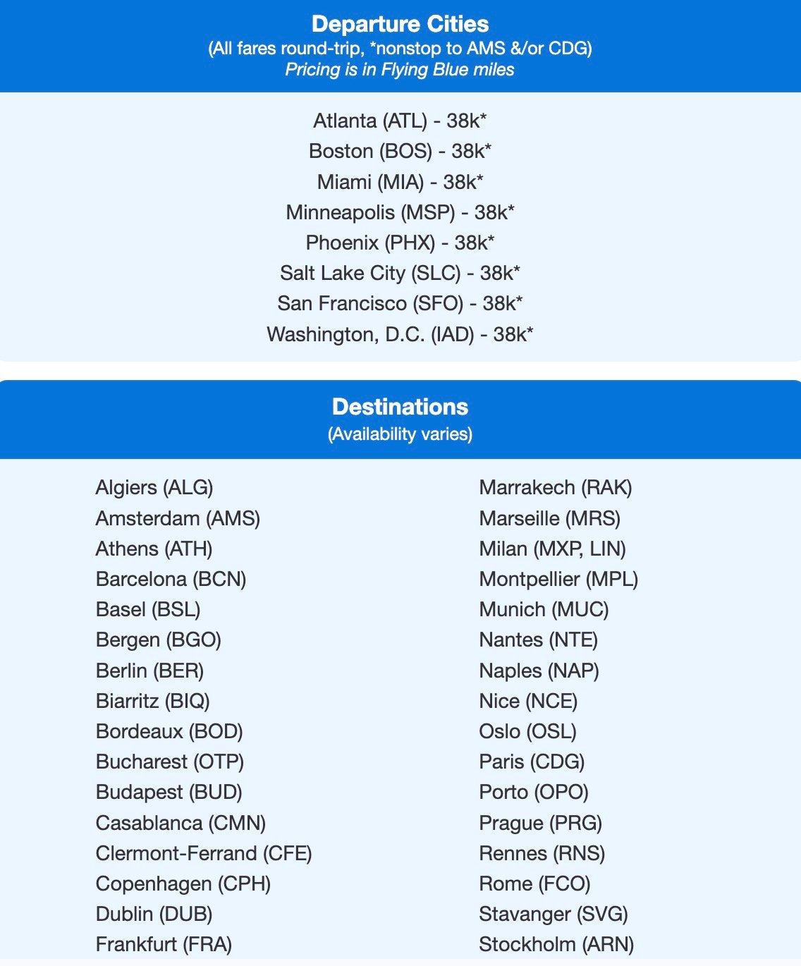 Air France/KLM FlyingBlue promo rewards
