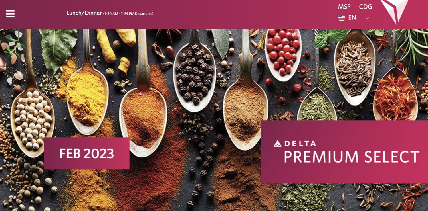 Delta Premium Select menu online