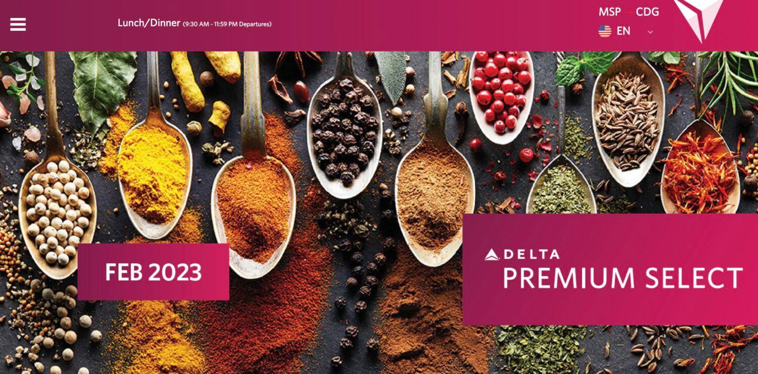 Delta Premium Select menu online