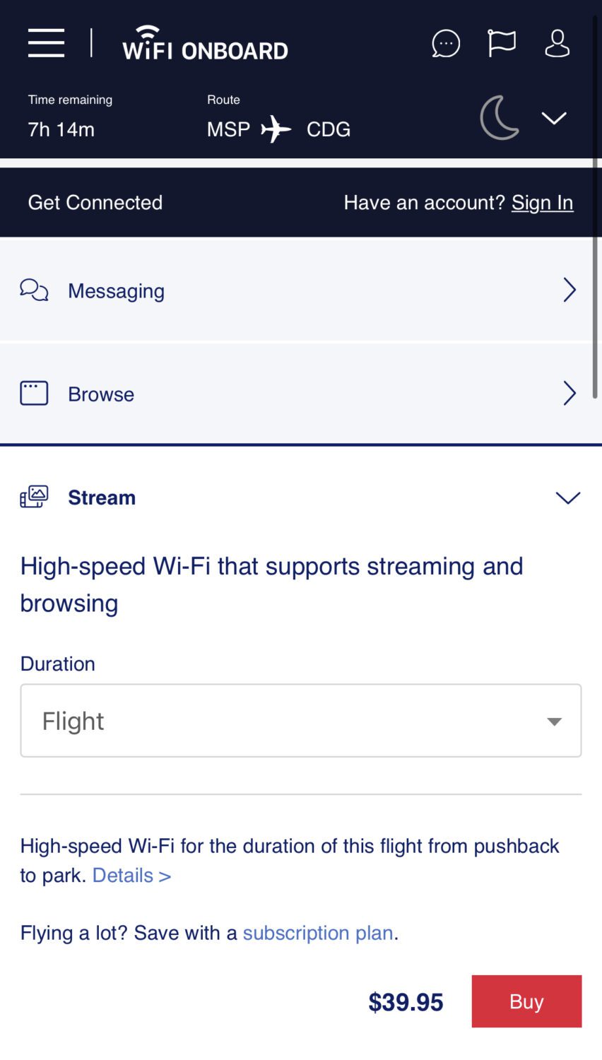Delta Premium Select streaming wifi