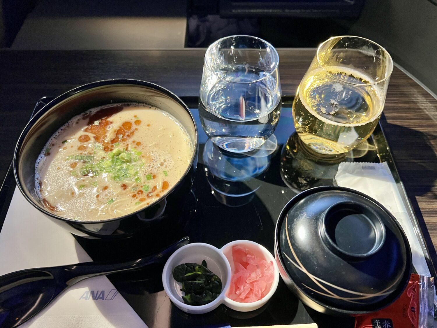 ana business class ramen