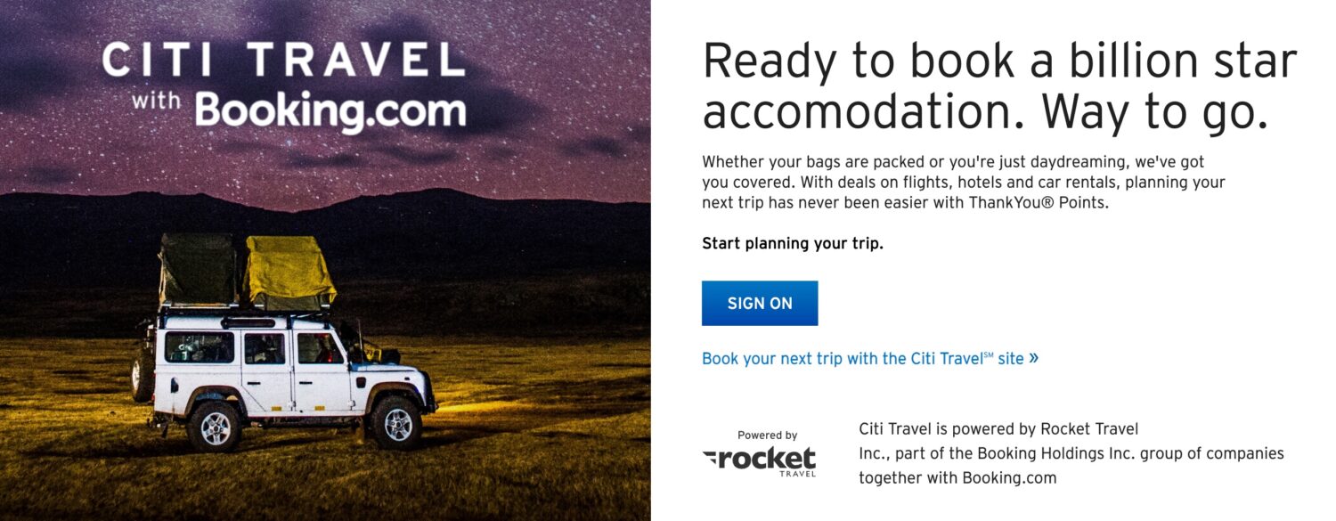 Citi Launches New Travel Portal With