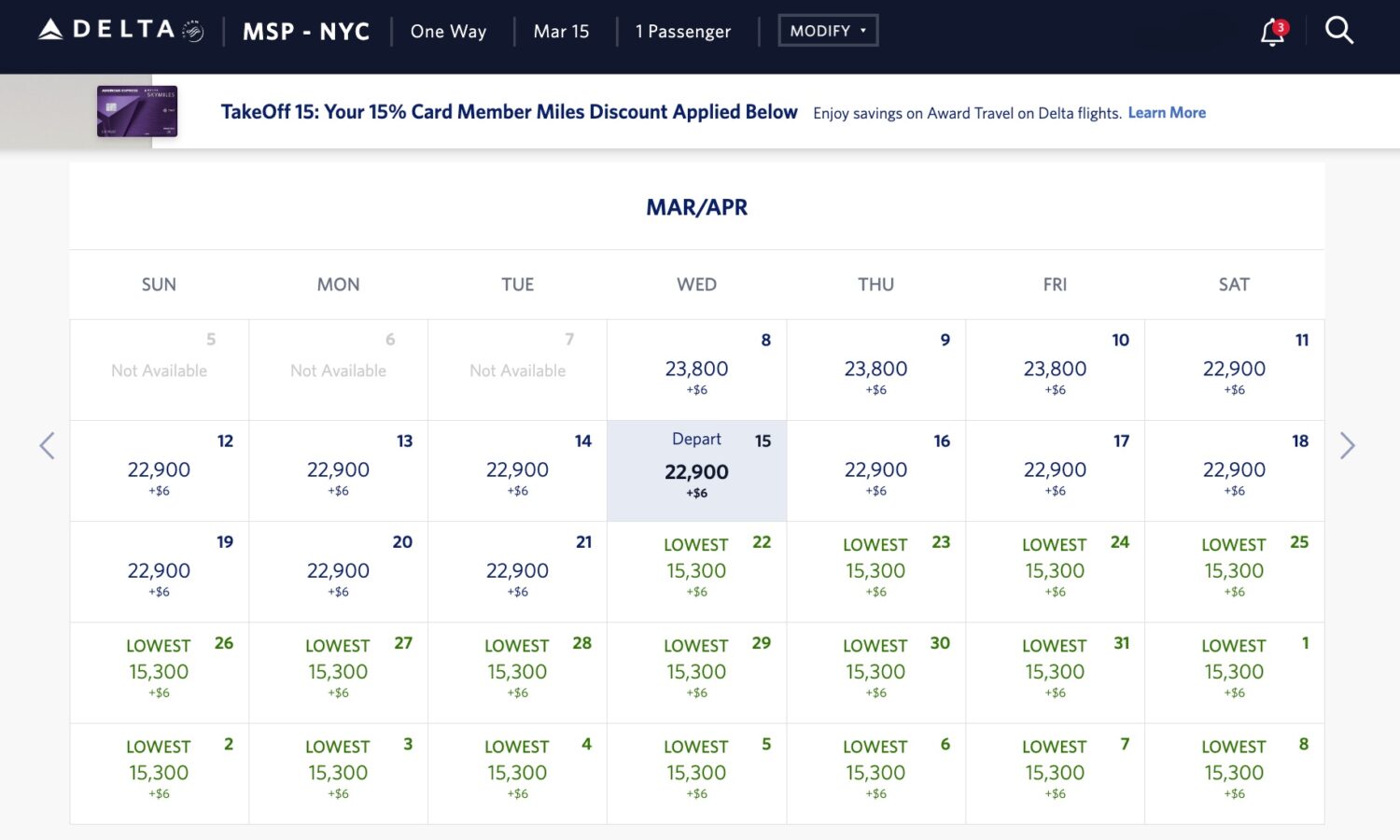 msp to nyc delta skymiles