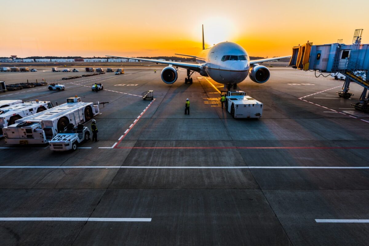 plane on a runway