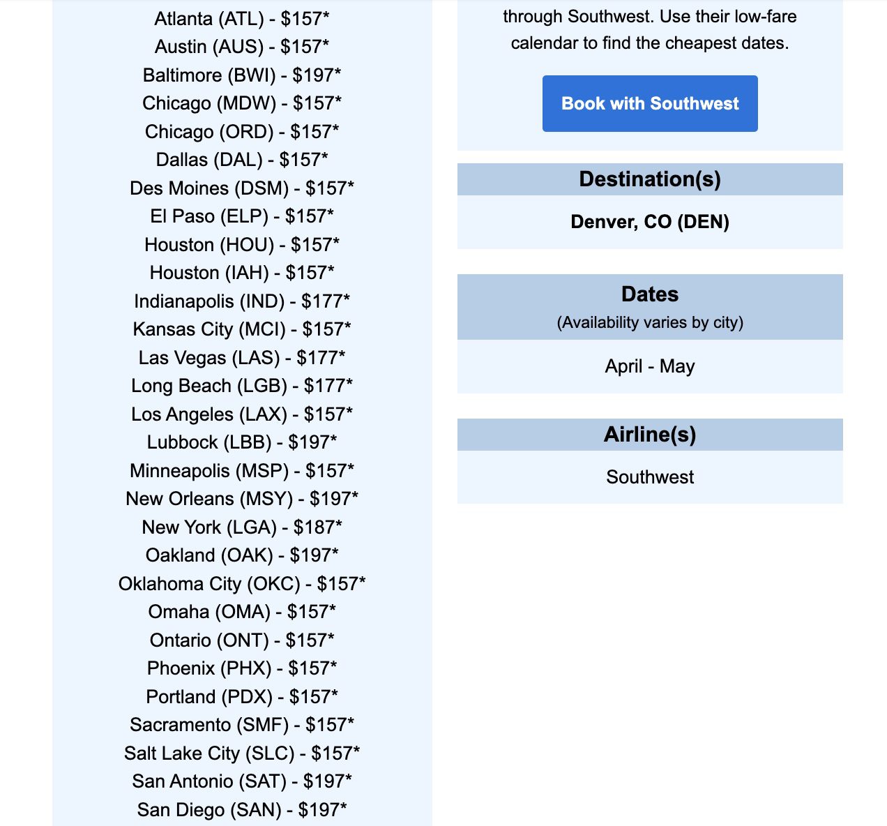 Everything s Bigger in Texas Except Flight Prices to Get There