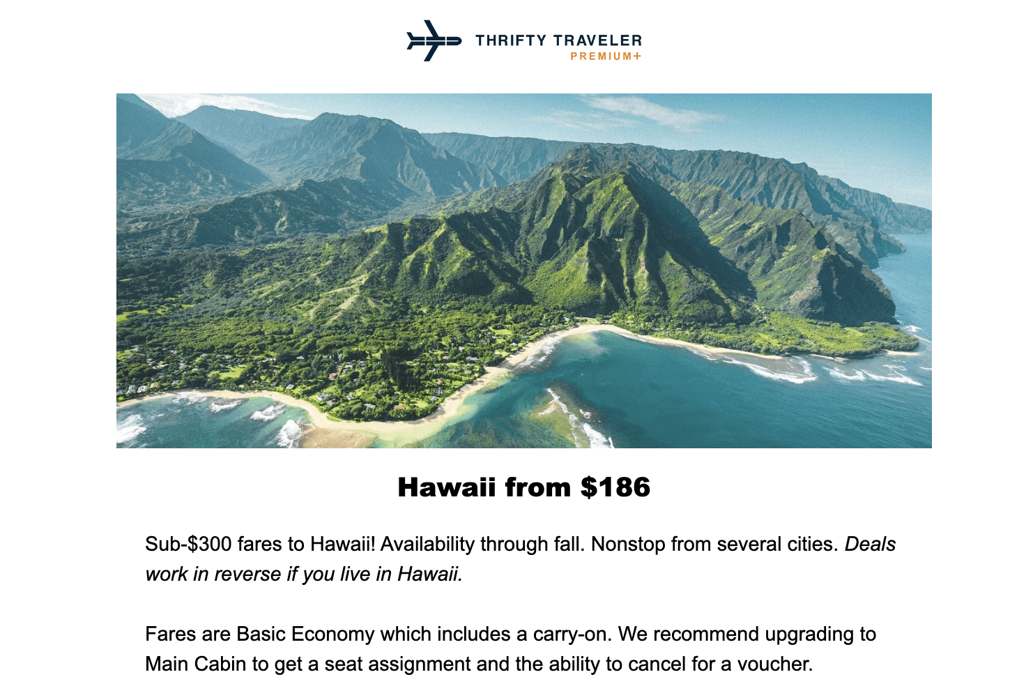 Hawaii flight deal